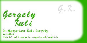 gergely kuli business card